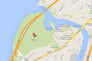 Close up map of Inwood Hill Park